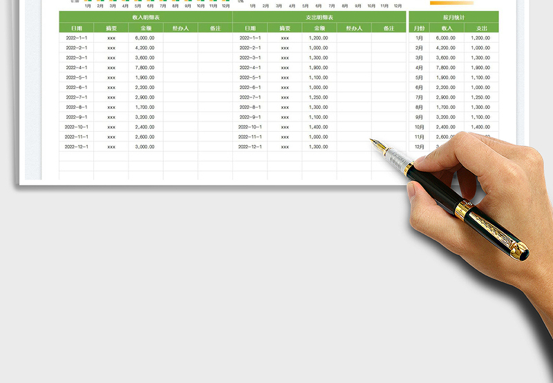 2025财务收入支出明细表免费下载