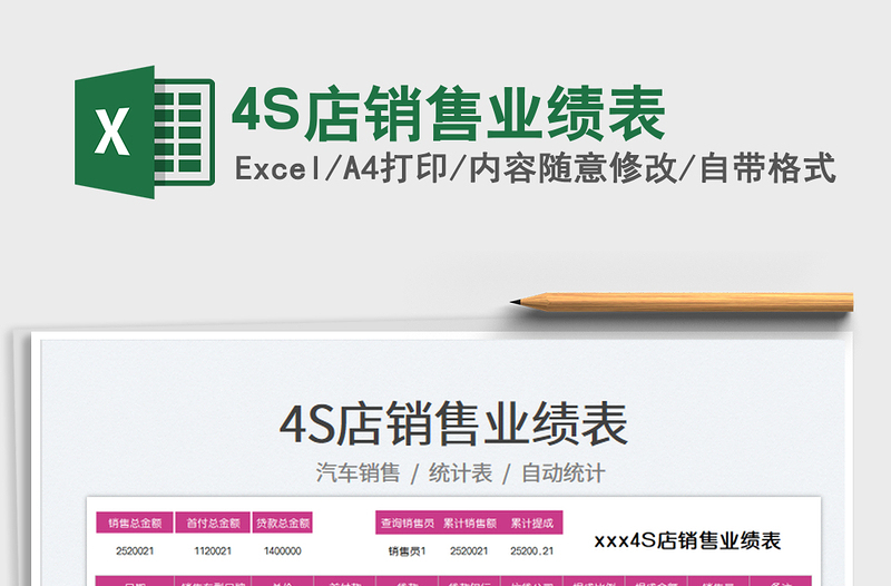 20254S店销售业绩表