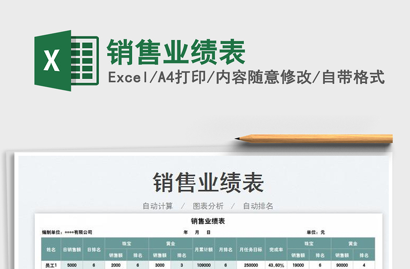 2025销售业绩表免费下载