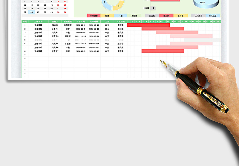 2025项目计划进度表-甘特图免费下载