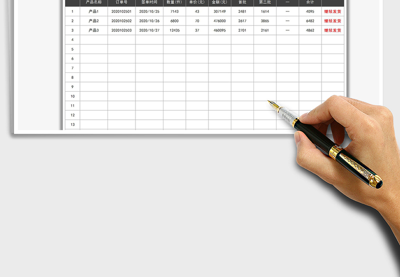 2025年销售合同订单表