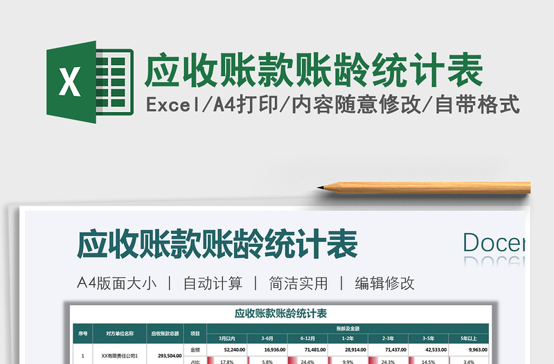 2025年应收账款账龄统计表