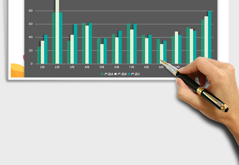 2025精美柱形图销量趋势EXCEL图表免费下载