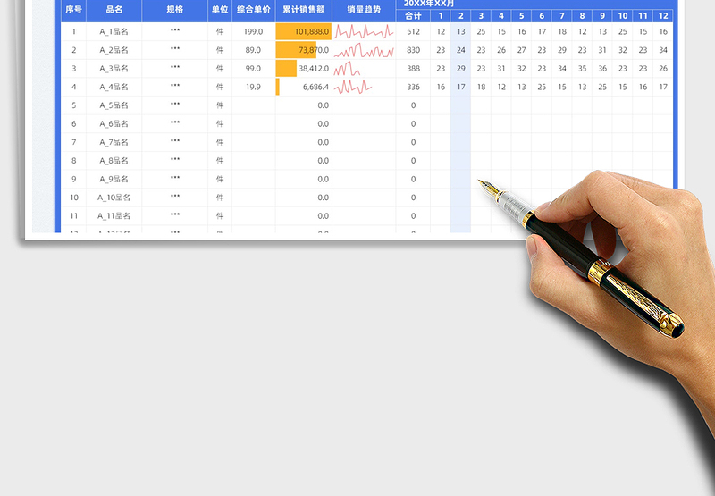 2025每日销售统计表免费下载