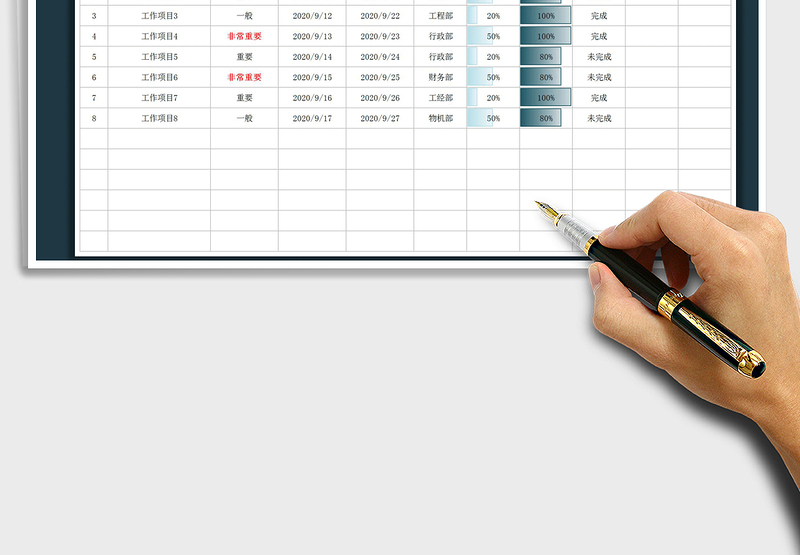 2025年工作进度检查表