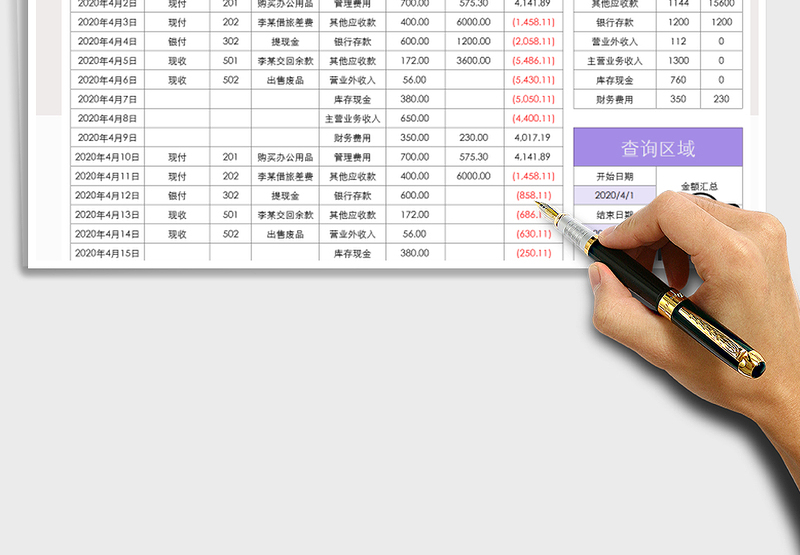 2025年现金日记账-按月汇总