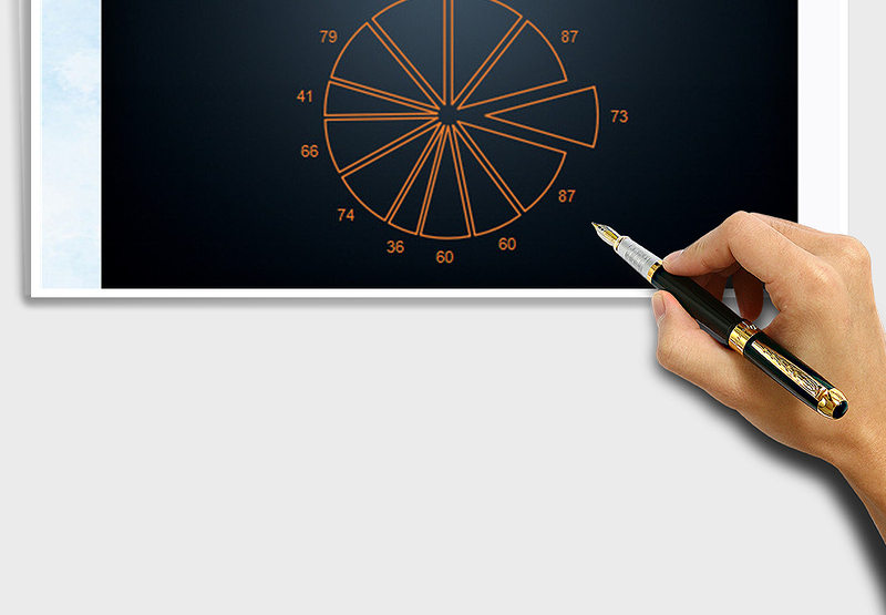 2025年全年数据占比分析饼图表模板