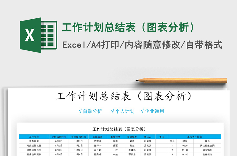 2025年工作计划总结表（图表分析）