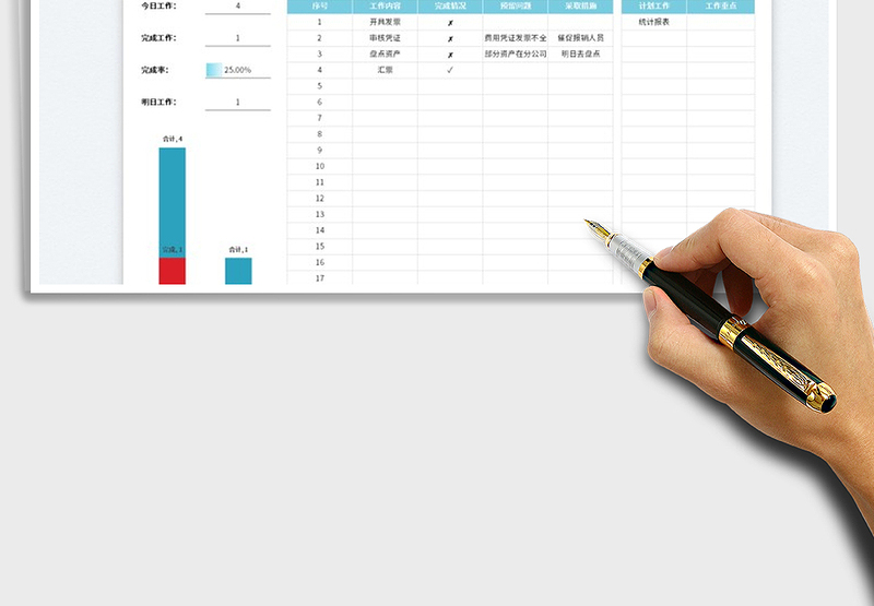 2025日常部门工作计划表免费下载