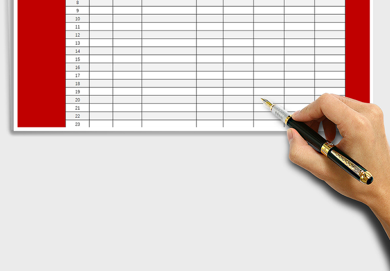 2025发票移交明细登记表（A4横版，可直接打印）-红01免费下载