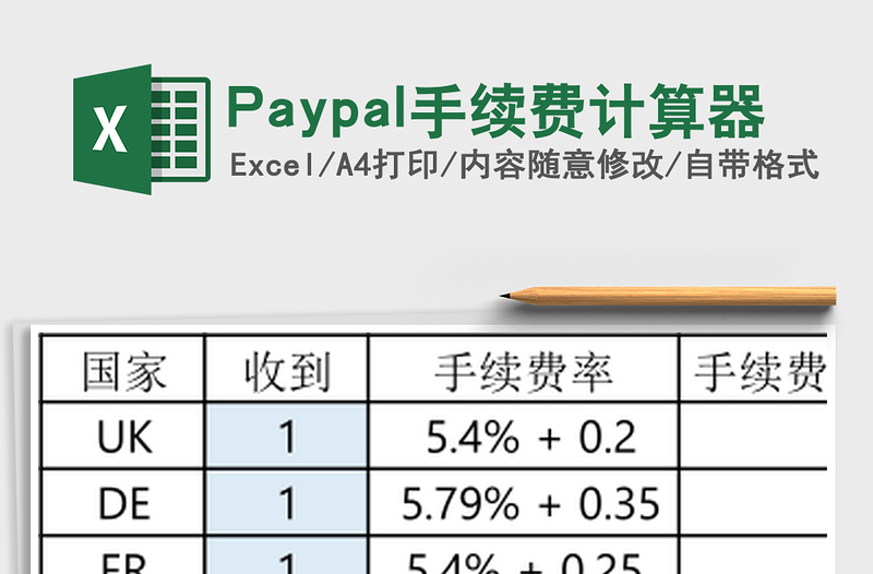 Paypal手续费计算器