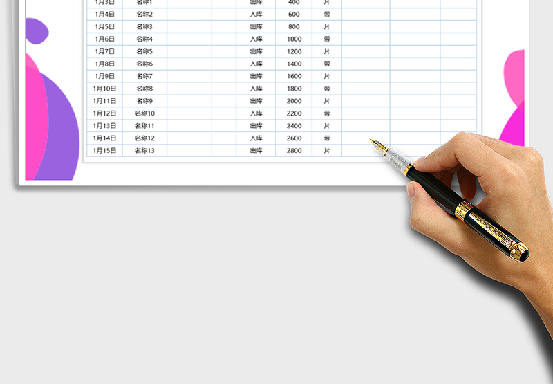2025年办公用品出入库登记表免费下载