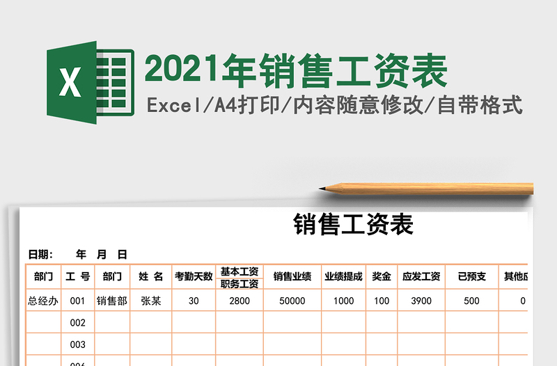 2025年销售工资表