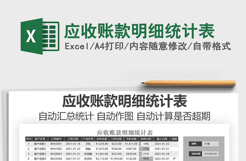 2025年应收账款明细统计表