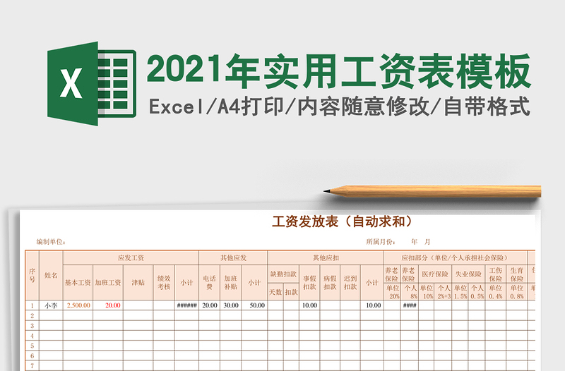 2025年实用工资表模板