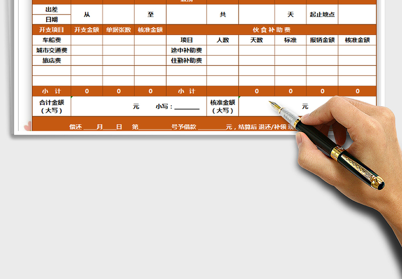 2025年出差费用报销单