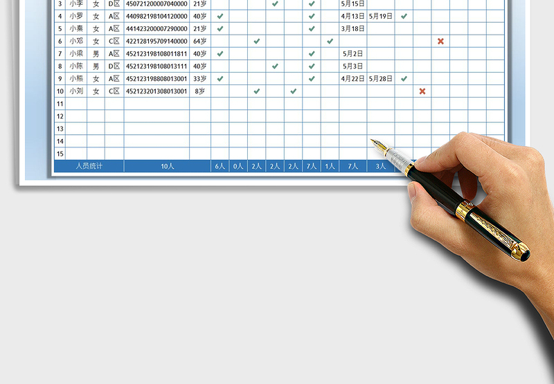 2025疫苗接种明细记录统计表免费下载