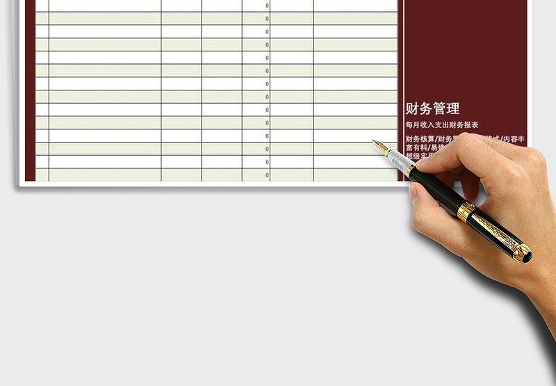 2025年每月收入支出财务报表