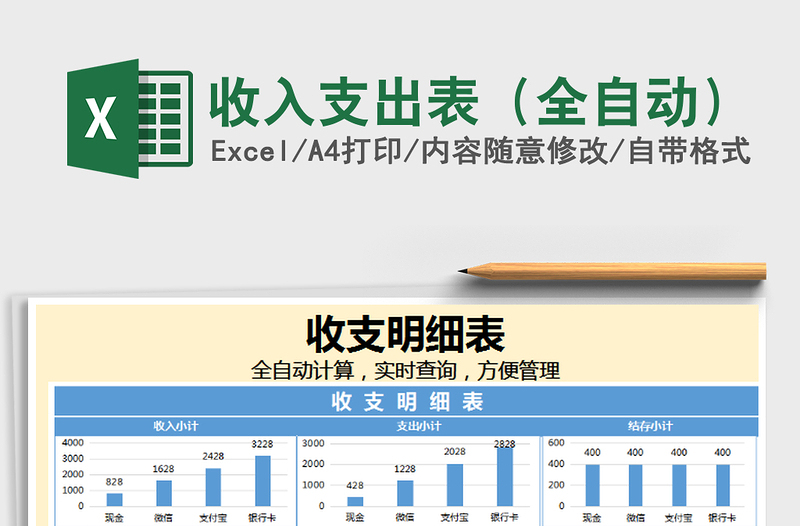 2025年收入支出表（全自动）