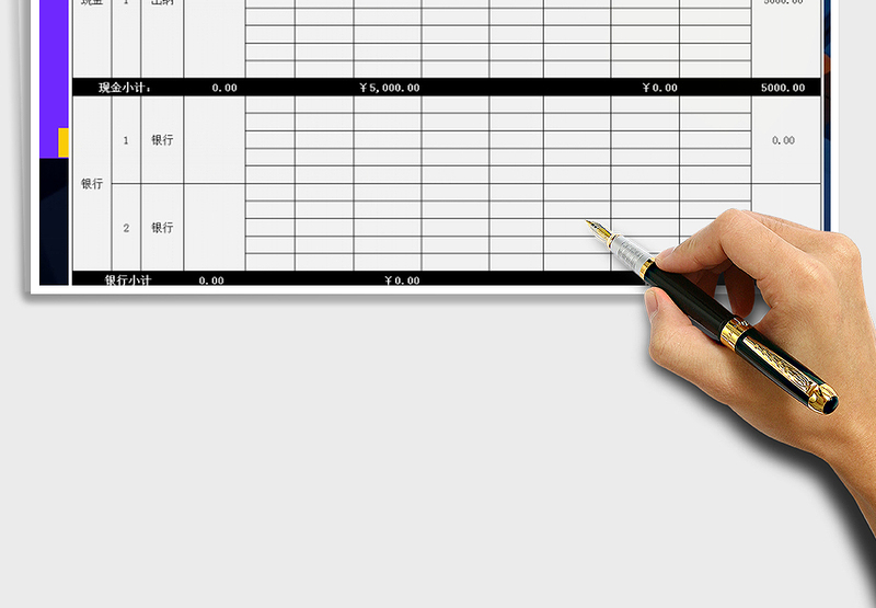 2025年资金收支日报表（自动计算）