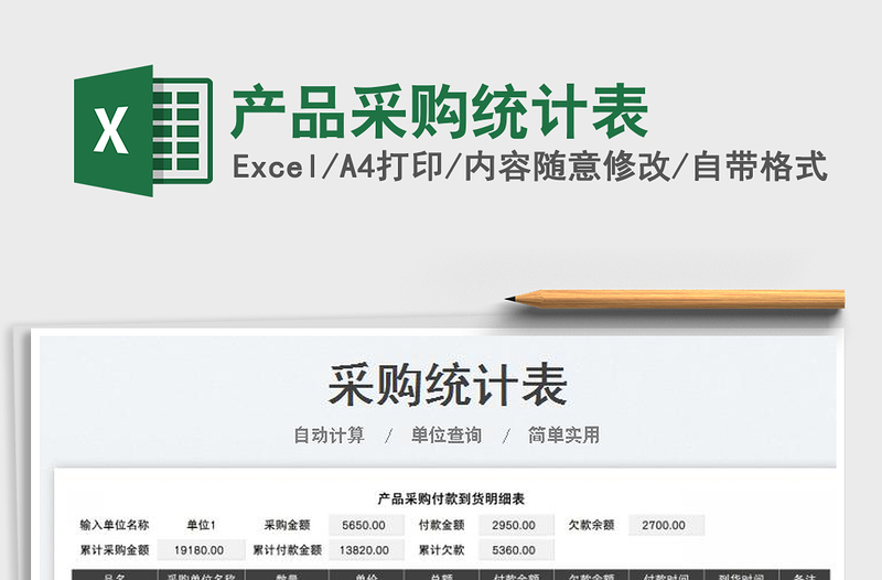 2025产品采购统计表