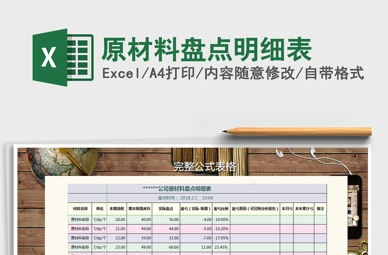 2025年原材料盘点明细表