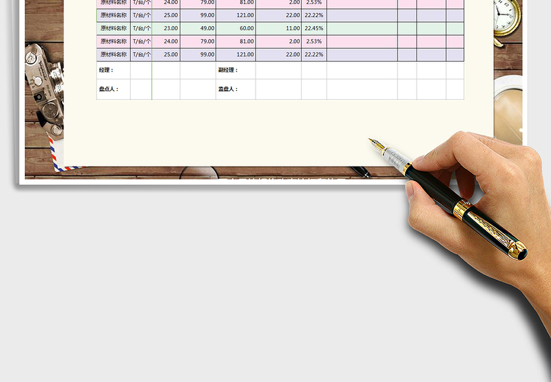 2025年原材料盘点明细表