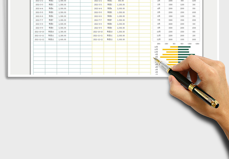 2025收支日记账（统计图表）免费下载
