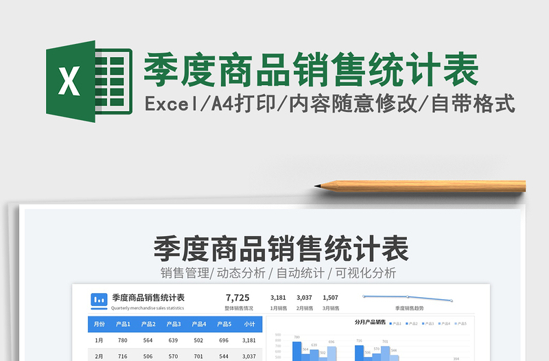 2025季度商品销售统计表