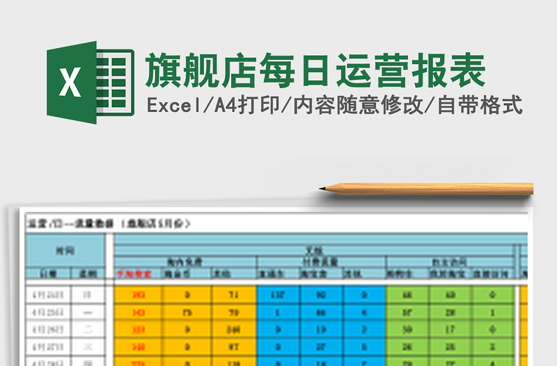 旗舰店每日运营报表