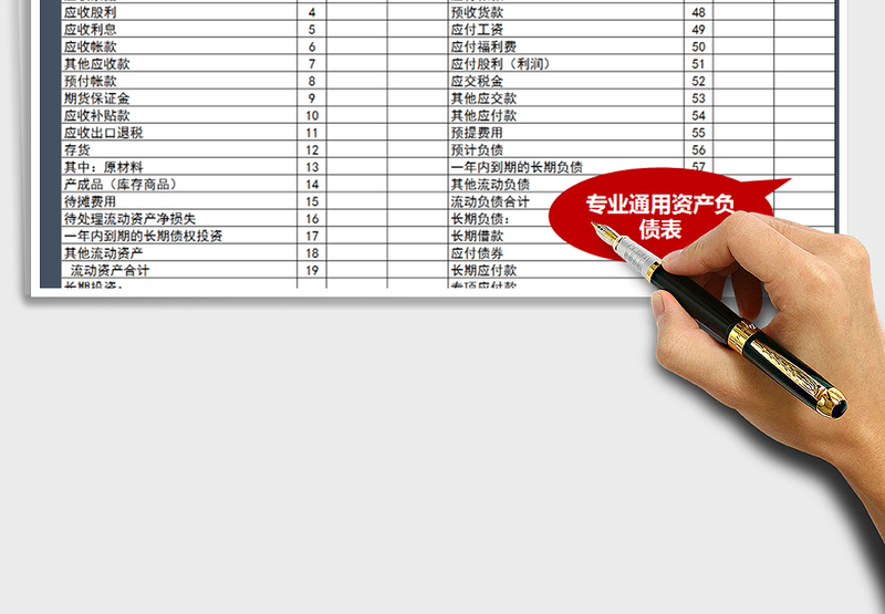 2025年通用资产负债表