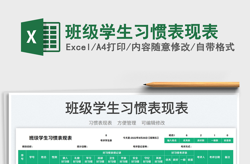 2025班级学生习惯表现表