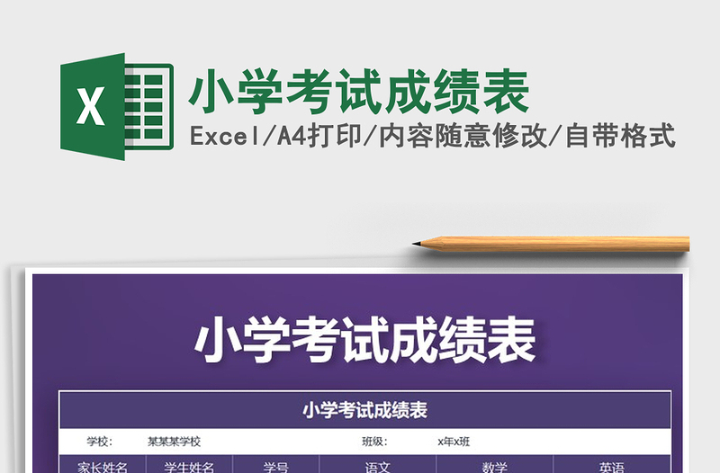 2025年小学考试成绩表