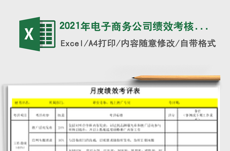2025年电子商务公司绩效考核大全