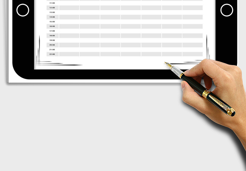 漫画风可爱每日时间日程安排表