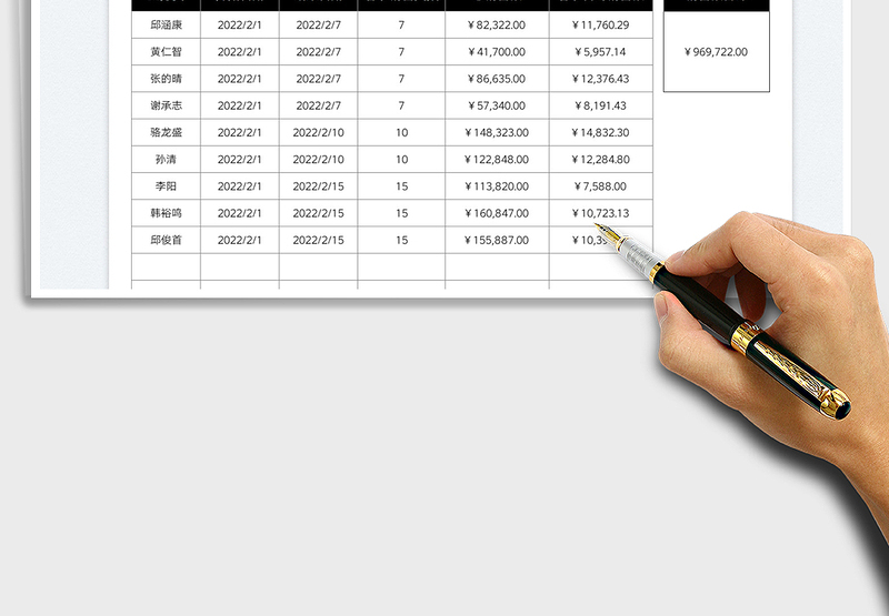 2025销售春节期间业绩表免费下载