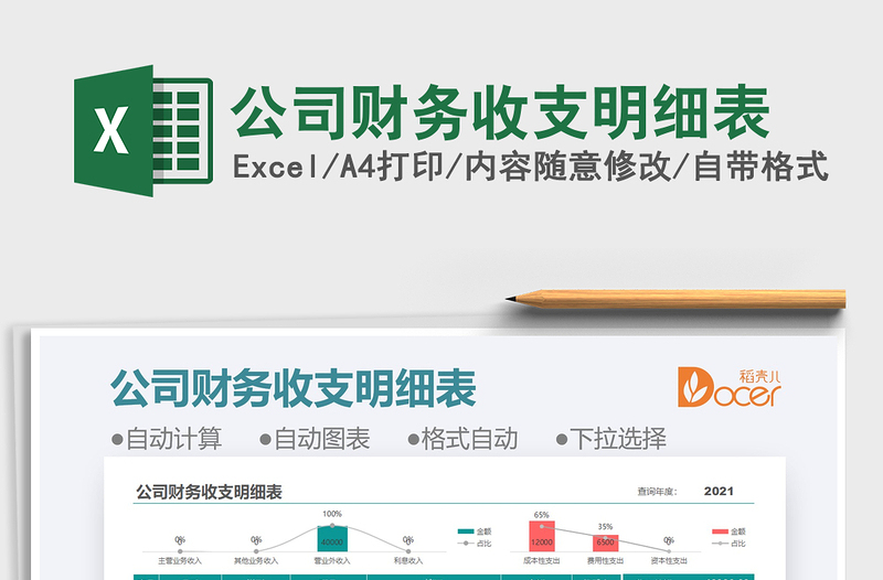 2025公司财务收支明细表免费下载