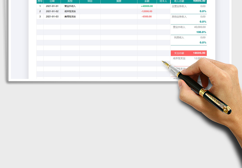 2025公司财务收支明细表免费下载