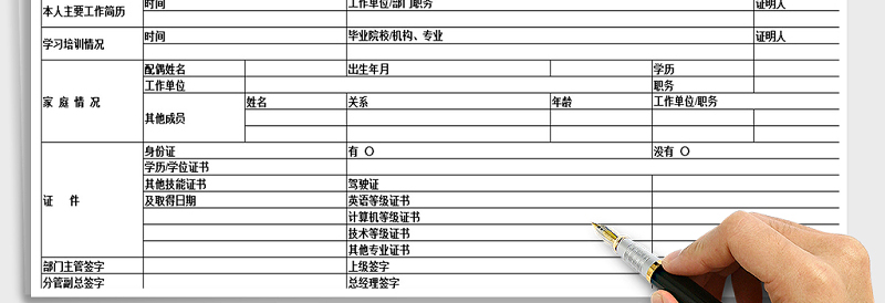 2025年员工入职登记表
