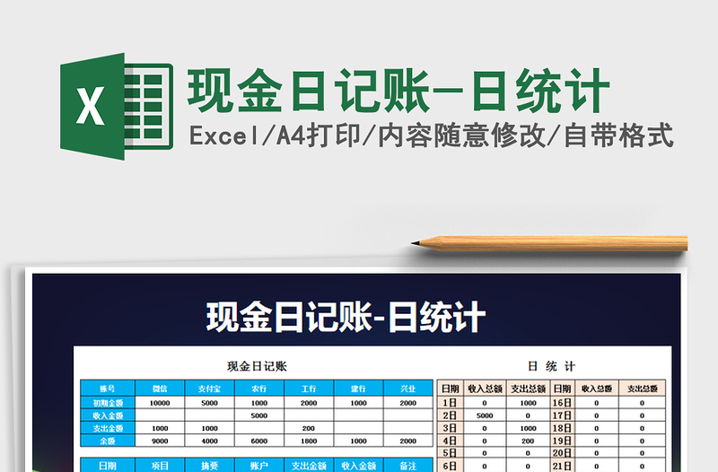 2025年现金日记账-日统计