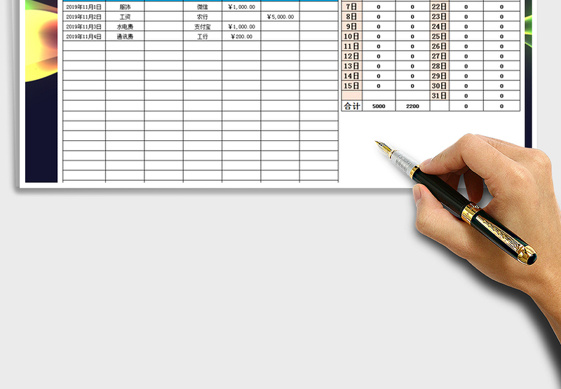 2025年现金日记账-日统计