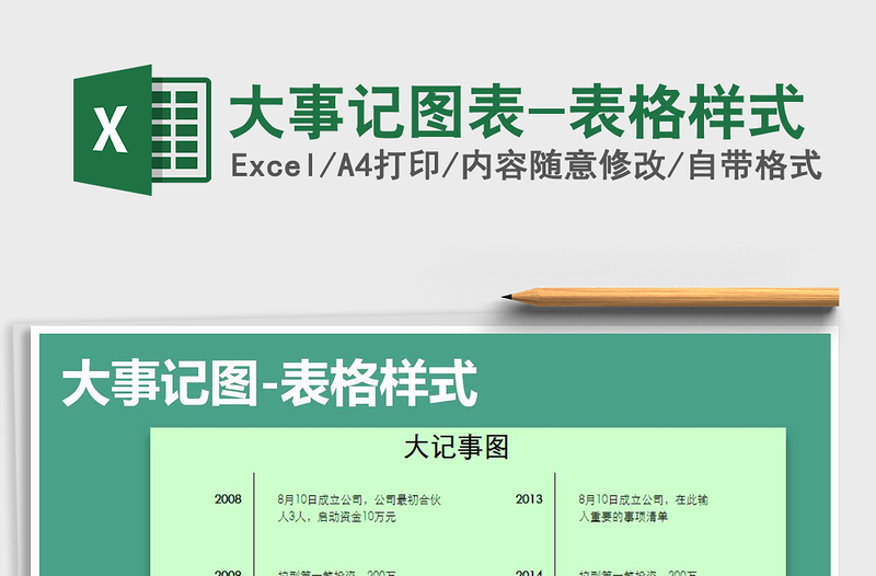 2025年大事记图表-表格样式