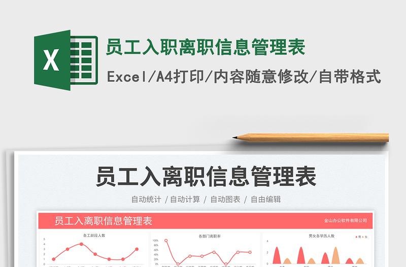2025员工入职离职信息管理表免费下载