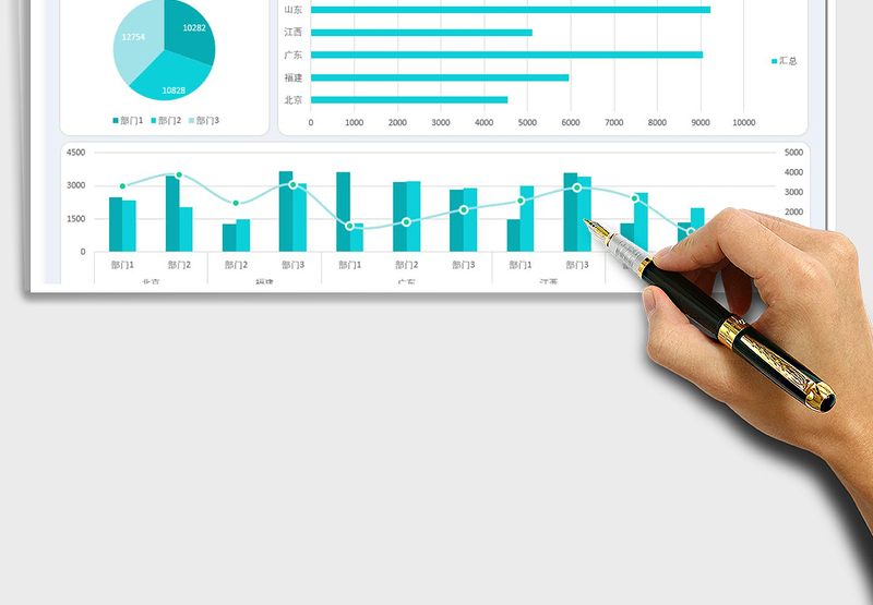各地区部门销售数据分析