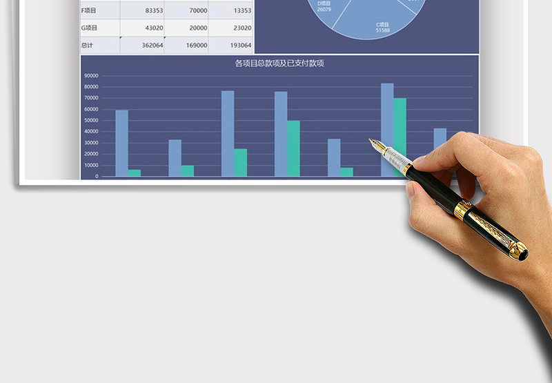 2025年财务公司项目欠款数据报表图表