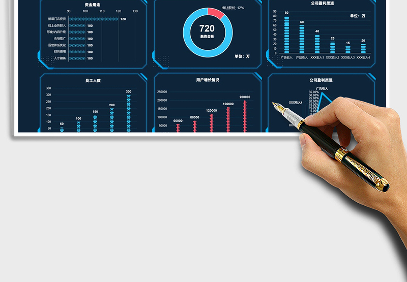 2024年融资及资金用途数据可视化看板