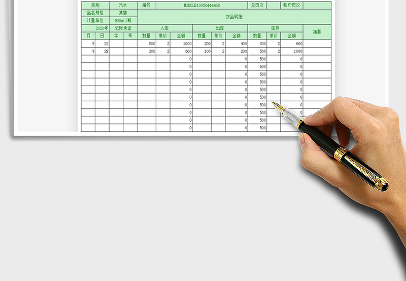 2025年仓库出入库报表（自动合计）