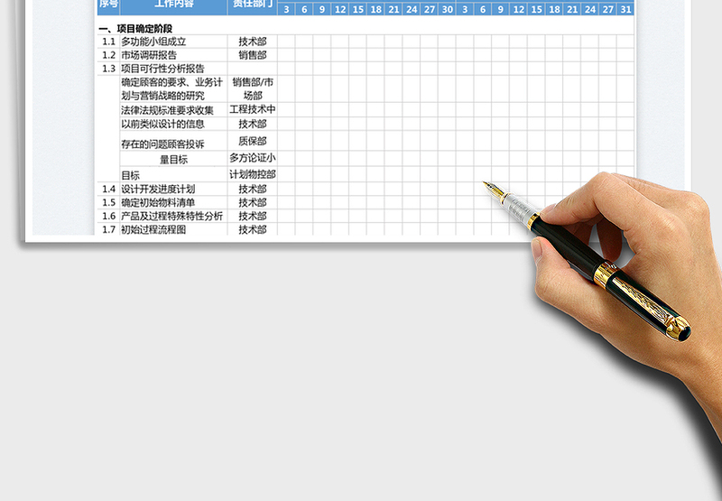 2025产品研发计划进度表免费下载