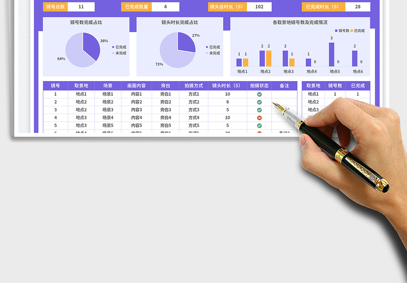 2025自动统计视频拍摄分镜免费下载