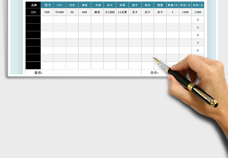 2025年电脑出货单